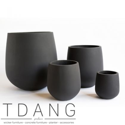 Light Cement Round Pots (TD9103)