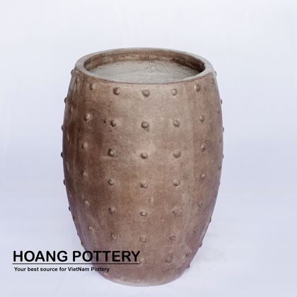 Brown Painting Cement Pot