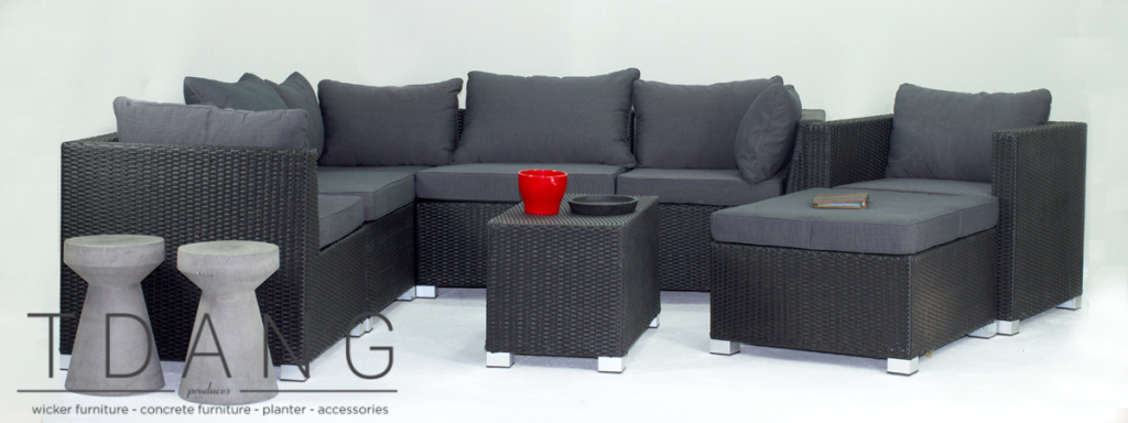 WICKER FURNITURE, CONCRETE FURNITURE, PLANTER, ACCESSORIES