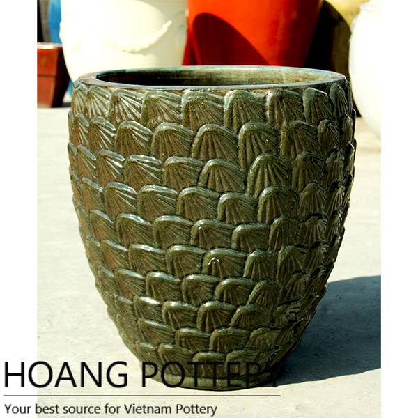 Bronze large ceramic pots Bronze large ceramic pots