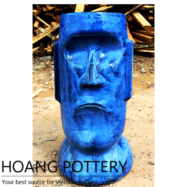 Outdoor Glazed Ceramic Head Statue Outdoor Glazed Ceramic Head Statue