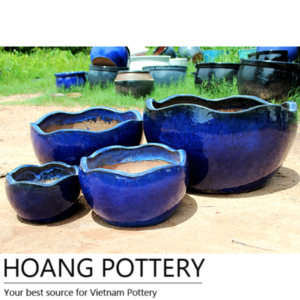 Aqua Blue Glazed Ceramic Pots Aqua Blue Glazed Ceramic Pots