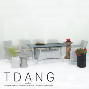 Pasadena 7 Piece Dining Set - Grey (Code TD1007)