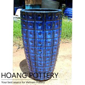 Dark Blue Tall Planter Garden Decor (HPTV061)