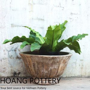 Antique Style Round Terracotta Bowl Planter (HPTC026)