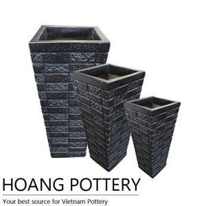 Modern Tall square Design Terrazzo Pot (TAT063)