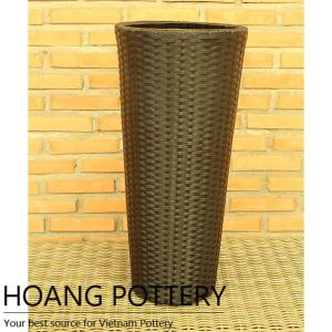 Tall Wicker Flower Planter Decor (HPW038)