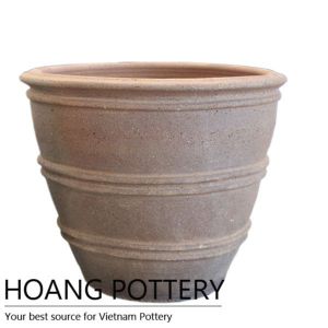 Beautiful Rim Design Oldstone Flower Planter (HPSB038)