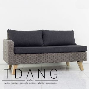Torguta Wicker Left Hand Sofa 2 Seats (TD3034)
