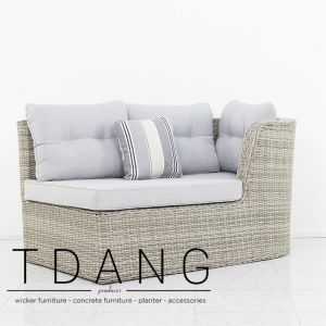 Dreux Wicker Left Hand Sofa 2 Seats (TD3055)