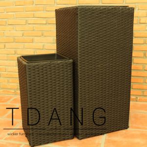 2 Piece Square Wicker Decor Planter Set (TDW048)