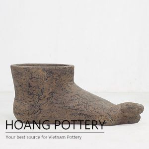 Big foot rustic cement flower pot ( HPR023)