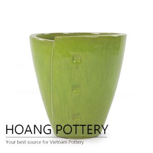 Apple green new design outdoor ceramic planter