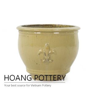 Beautiful cream pattern ceramic outdoor