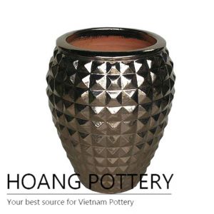 Gold big urn planter