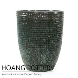 Tall Round rope flower pot