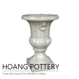 Tall white ceramic garden cup