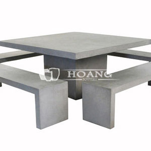 Natural cement tables and chairs