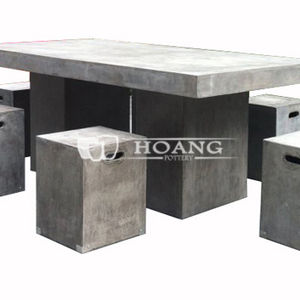 Natural cement tables and chairs