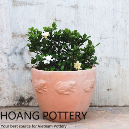 Frog Pattern Terracotta Pot (HPTC049)