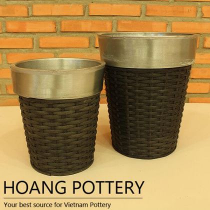 Modern Design Wicker Pot (HPW027)