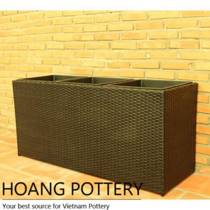 Quality Wicker Planter Outdoor and Indoor Decor (HPW003)