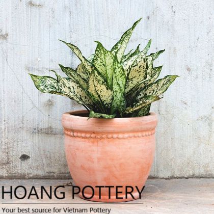 Round Pattern Red Terracotta Pots (HPTC046)