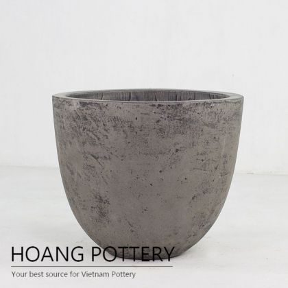 Natural cement low egg pots