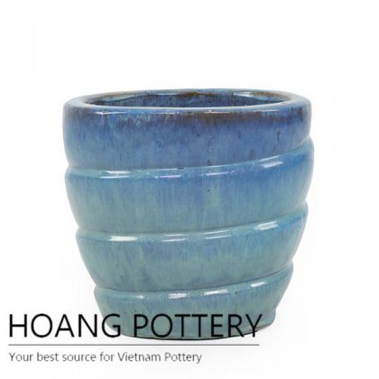 Low tornado ceramic planters