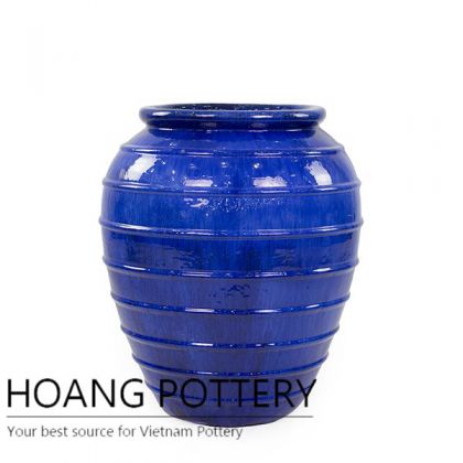 Super giant blue ring urn