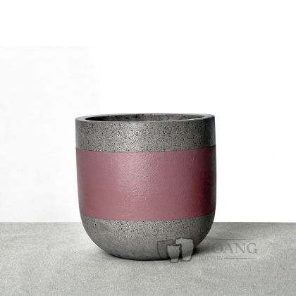 Hand painting cement terrazzo pots