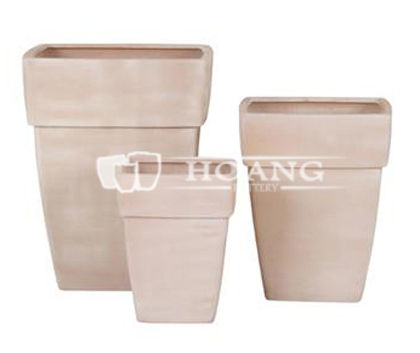 Top Square and Round Terracotta Fiberglass Pot