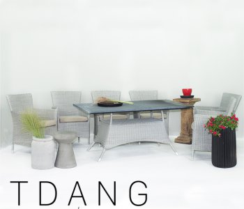 Vietnam outdoor wicker dining set